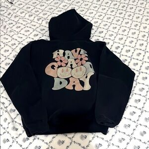 Black Hoodie with Graphic Design